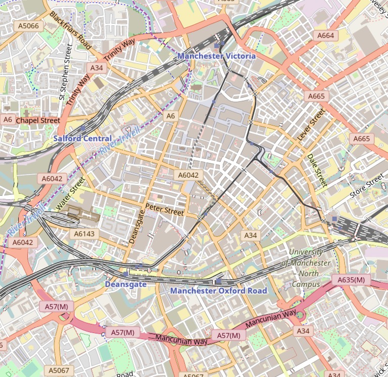 Manchester Street Map Overview | PDF
