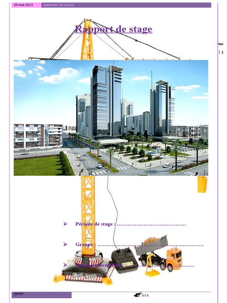 Rapport de Stage en Bâtiment | PDF