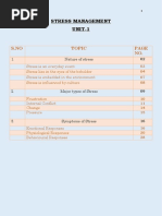 STRESS MANAGEMENT Unit 1 PDF