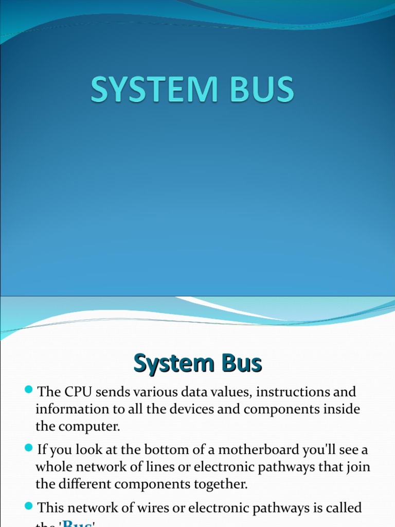 Understanding System Buses in Computers | PDF