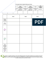 MSC Student Target Sheet