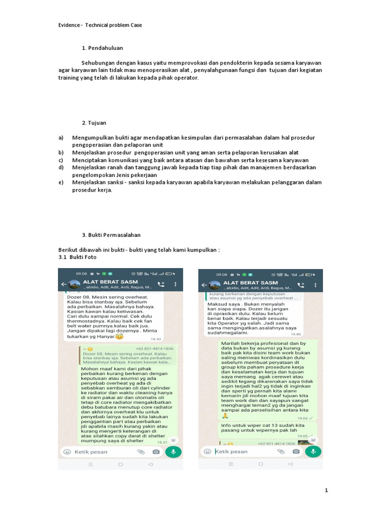 Evidence Technical Case Pdf