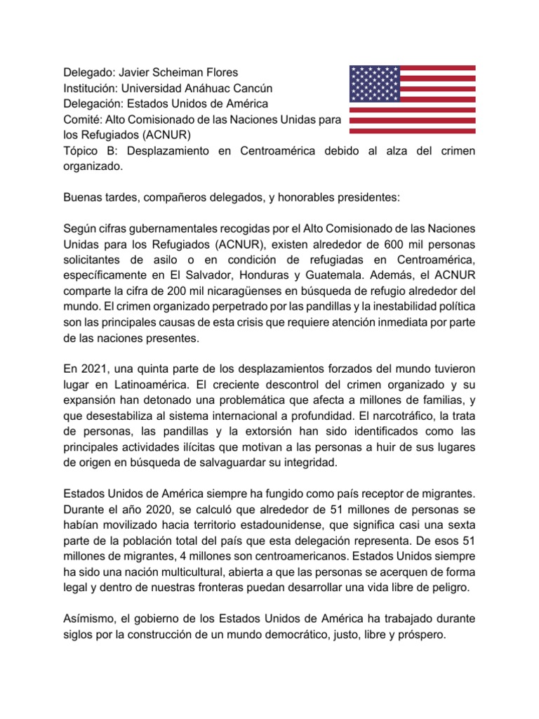 Estados Unidos Tópico B PDF PDF Alto Comisionado de las Naciones Unidas para los Refugiados