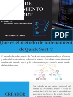 MÉTODO DE ORDENAMIENTOQUICK SORT  