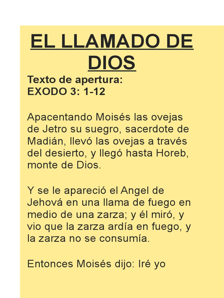 El Llamado de Dios | PDF