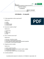 Atividade Vídeo - Avançado - Questões PDF