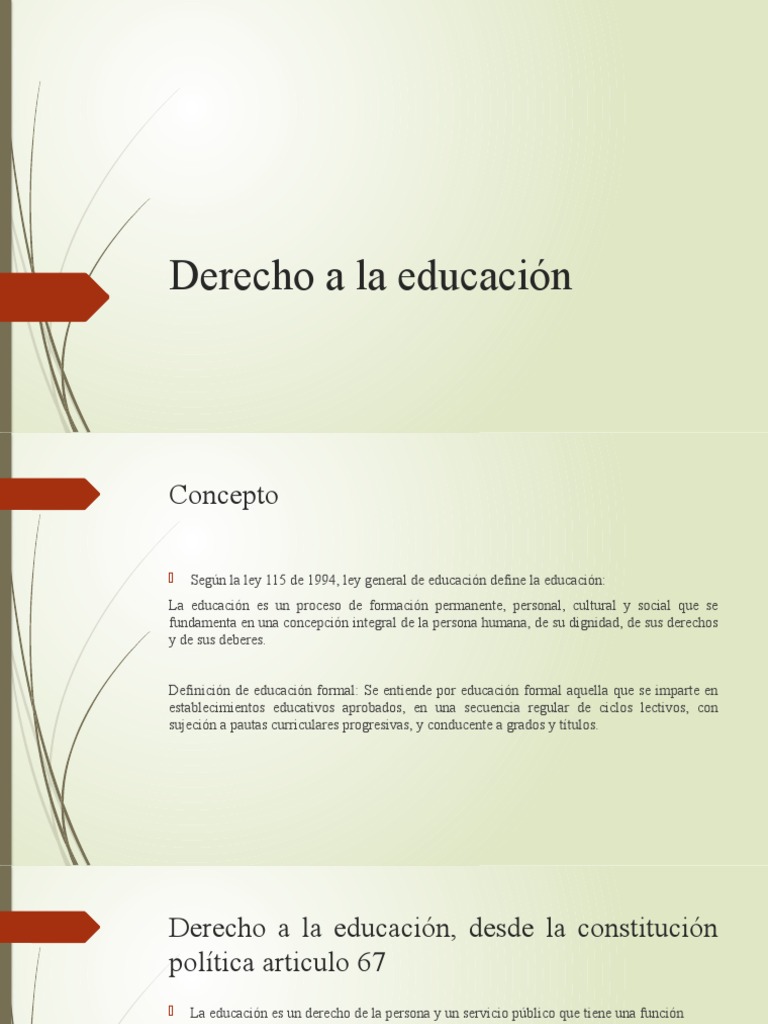 Derecho A La Educacion | PDF | Política | Salud y bienestar