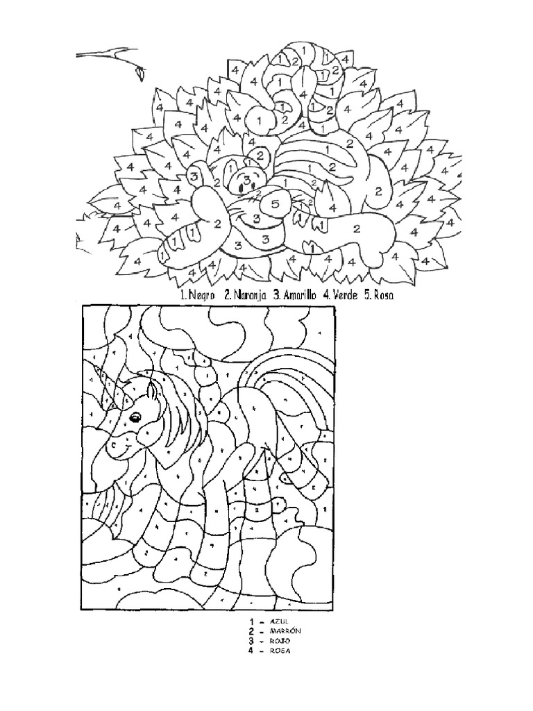 Colorear Con Números | PDF