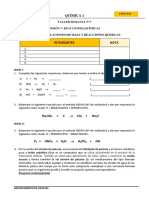 Hoja Taller Grupal N°7 Reacciones Químicas PDF