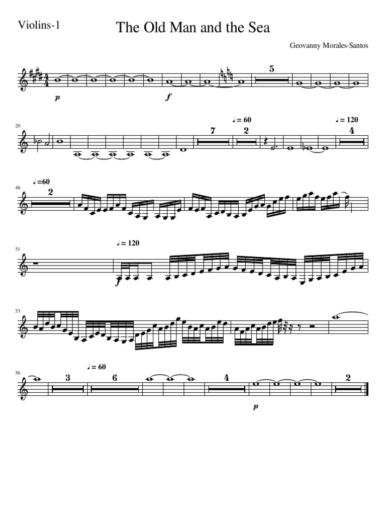 The Old Man and The SeaViolins1 PDF PDF