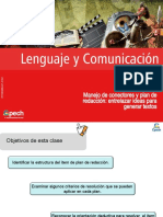 Clase 3 Manejo de Conectores y Plan de Redaccion Entrelazar Ideas para Generar Textos ESTÁNDAR