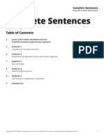 Complete Sentences PDF