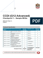 CCDI 22 23 T1 G12Adv Checkpoint 1 Sample MCQs