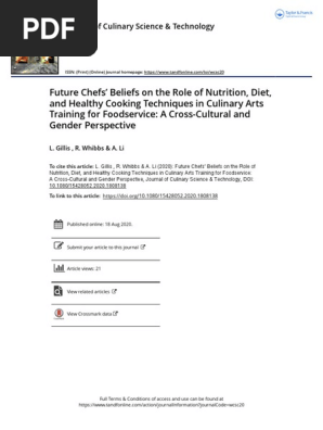 Future Chefs’ Beliefs on the Role of Nutrition, Diet, and Healthy Cooking Techniques in Culinary Arts Training for Foodservice A Cross-Cultural and Gender Perspective.pdf