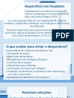 Desperdício alimentar em hospitais e possíveis soluções