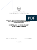 Neverbalno Komuniciranje V Poslovnem Okolju: Diplomsko Delo Visokošolskega Strokovnega Študija