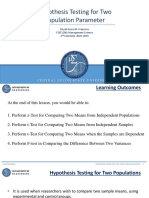 06 Hypothesis Testing For Two Population Parameter PDF