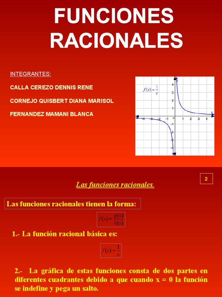 Funciones Racionales | PDF | Matemática Elemental | Objetos matemáticos