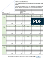 Academic Plan Worksheet PDF