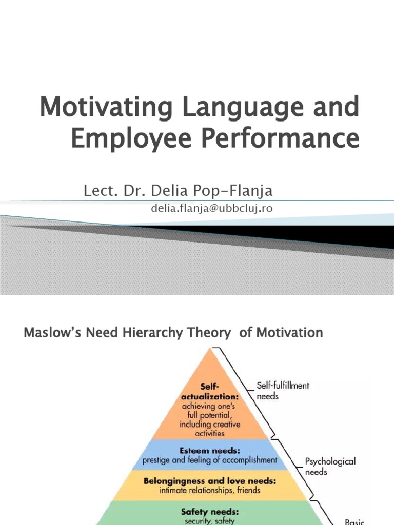Motivating Language in Leadership | PDF | Self-Improvement