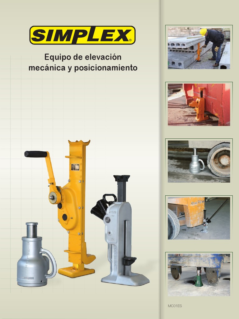Gato de escalera-Simplex-RJ2029 PDF | PDF | Engranaje | Aluminio