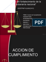 Acción de Cumplimiento para hacer cumplir leyes y actos administrativos