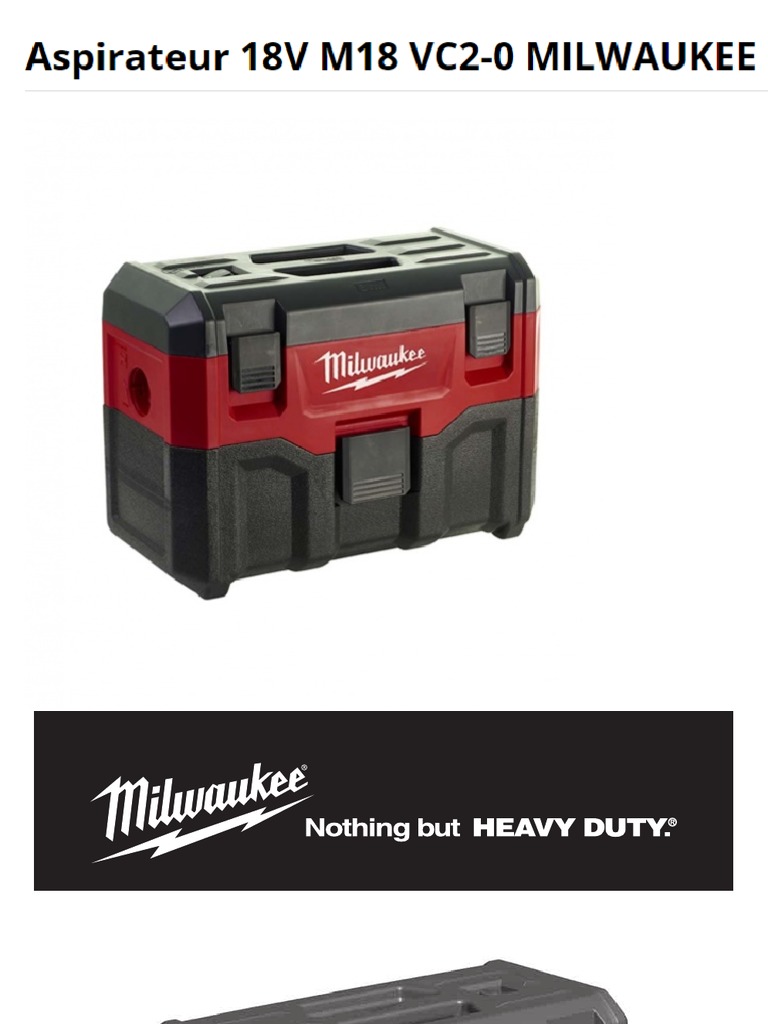 Test, avis et prix : Aspirateur sans fil Milwaukee M18 VC2-0 | Zone