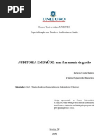 AUDITORIA EM SAÚDE uma ferramenta de gestão