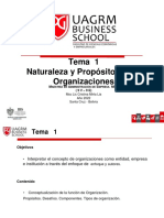 Tema 1 Naturalez y Proposito de Las Organizaciones PDF