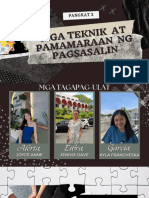 Mga Teknik at Pamamaraan NG Pagsasalin - Pangkat 2 (Alerta, Esbra, Garcia) PDF