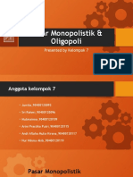 Kelompok 7 - Pasar Monopolistik & Oligopoli
