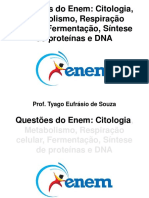 Questões do Enem. Citologia, Metabolismo, Respiração celular, Fermentação, Síntese de proteínas e DNA.pdf