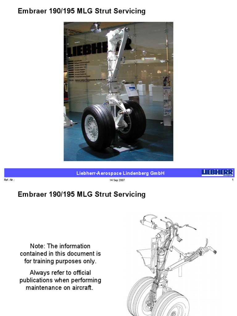 Embraer 190/195 MLG Strut Servicing Guide | PDF