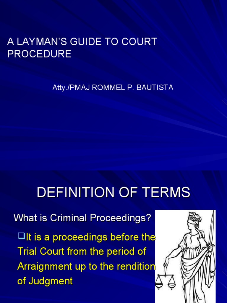 Criminal Procedure (Layman) | PDF