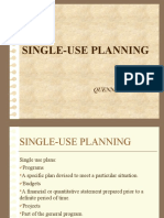 Single-Use Planning