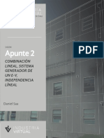 Apunte 2: Combinación Lineal, Sistema Generador de Un E-V, Independencia Líneal