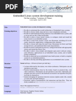 Embedded Linux Online Agenda PDF