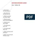 List Questions Speaking 5.2023 PDF