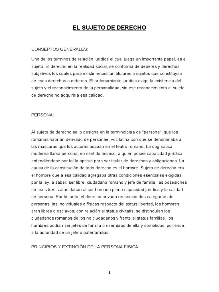 El Sujeto de Derecho PDF
