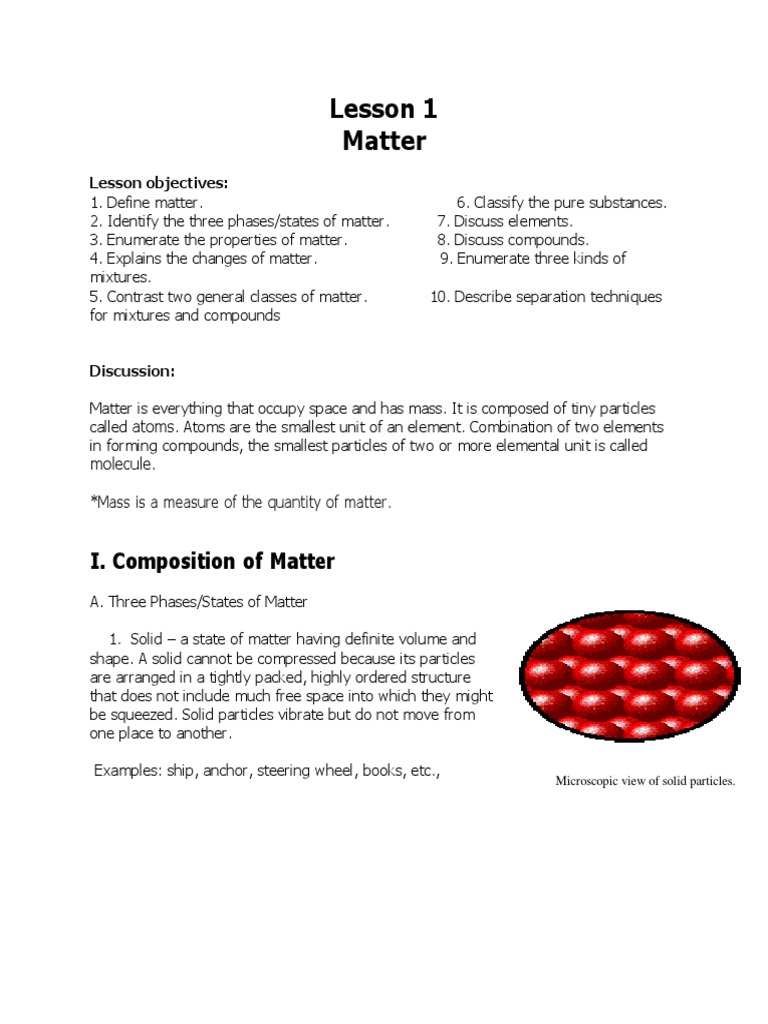General Chemistry 1 Lessons | PDF