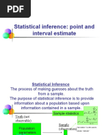 POINT INTERVAL Estimates