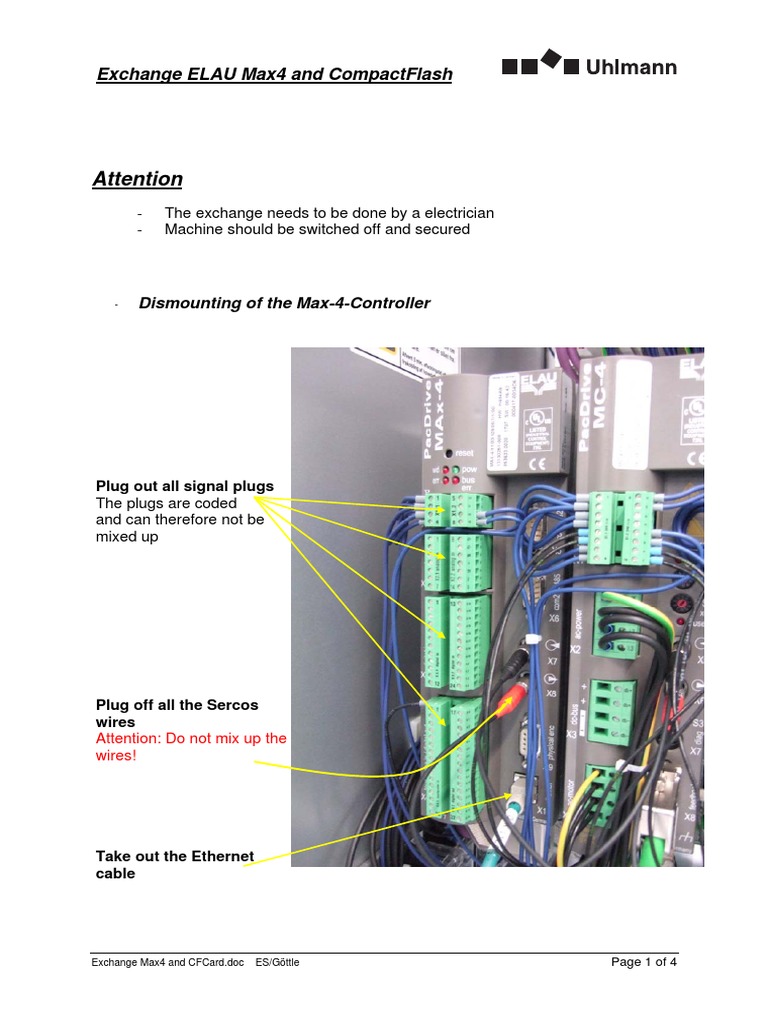 ELAU Max4 & CF Card Replacement Guide | PDF