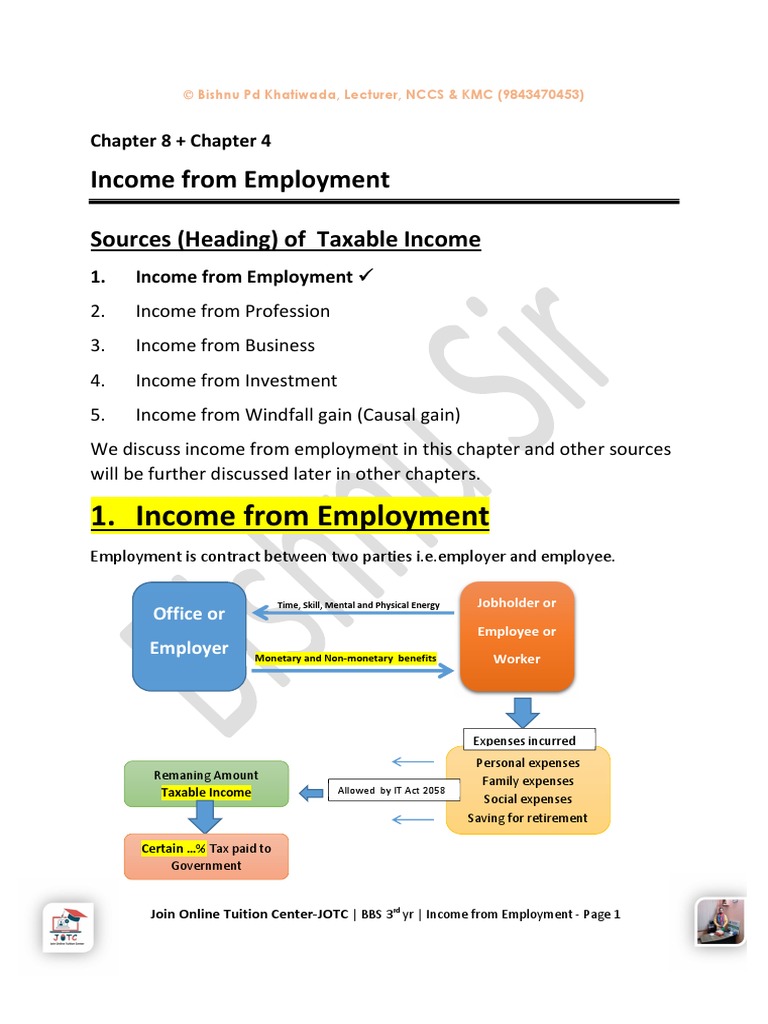 Computing Taxable Income from Employment | PDF | Finance & Money Management