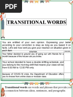 Eng10 Transitional Words