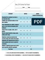 Science Fair Rubric