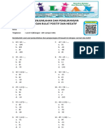 Soal Penjumlahan Dan Pengurangan Bilangan Bulat Positif Dan Negatif - Level 4 PDF