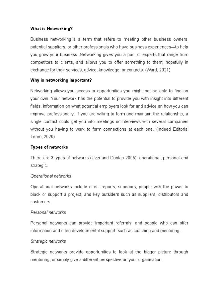 What Is Networking PDF Mentorship Human Communication