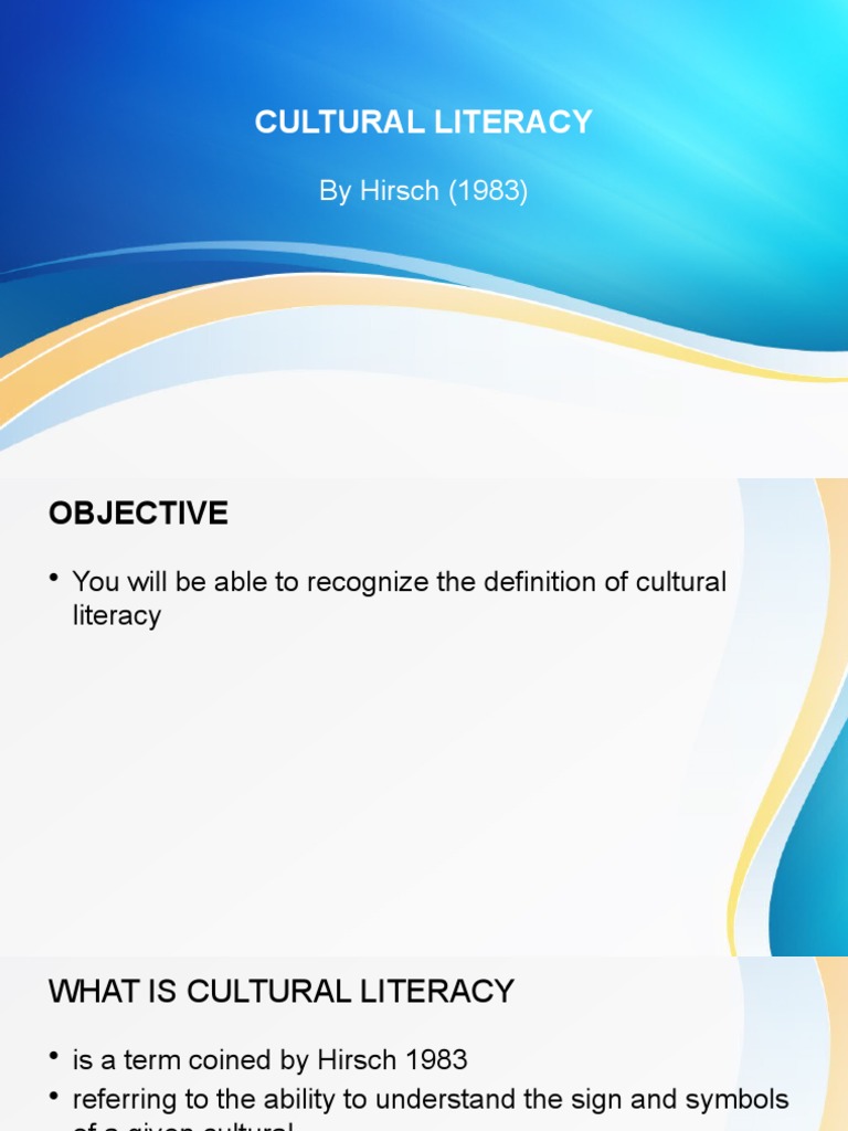 Cultural literacy pdf
