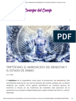 Triptófano, El Aminoácido Del Bienestar y El Estado de Ánimo PDF