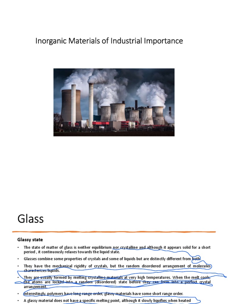 Inorganic Materials - Glass and Ceramics PDF | PDF